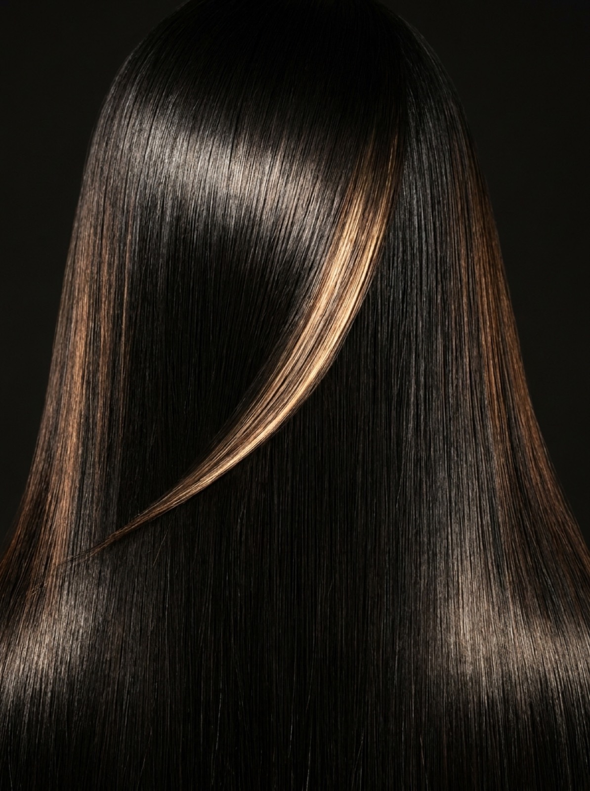 Glass-smooth sleek hair with liquid shine after a Nanokeratin smoothing treatment